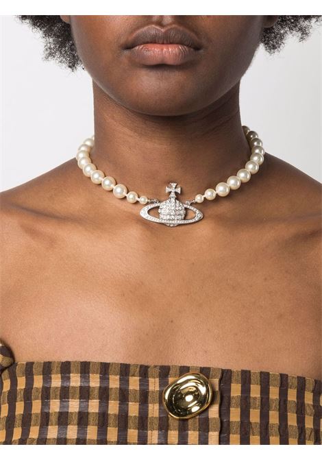 one row pearl choker woman platonum VIVIENNE WESTWOOD | 63010106-02P104-CNP104